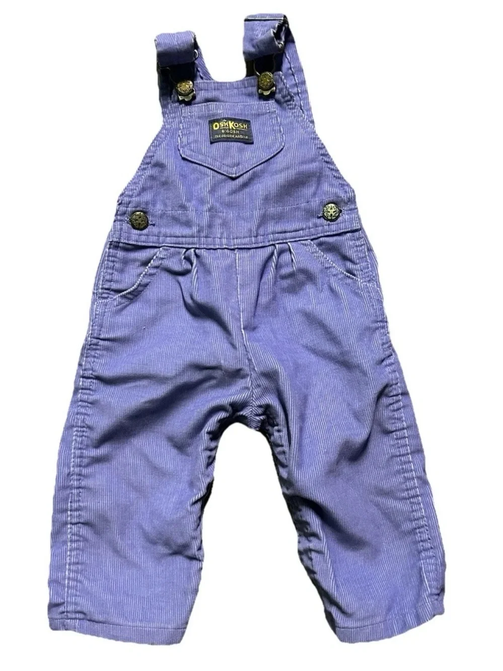 Vintage Toddler Girl Oshkosh Light Purple Vestbak Overalls Size 18 Months